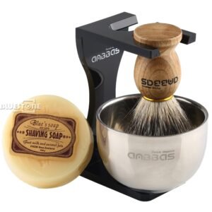 Shaving Brush with Stand and Soap