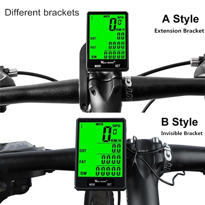 Wireless Waterproof Cycling Computer With Light