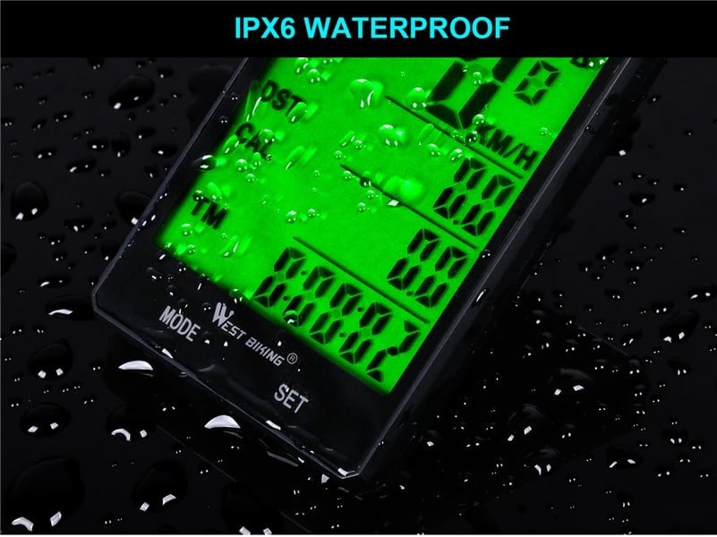 Wireless Waterproof Cycling Computer With Light